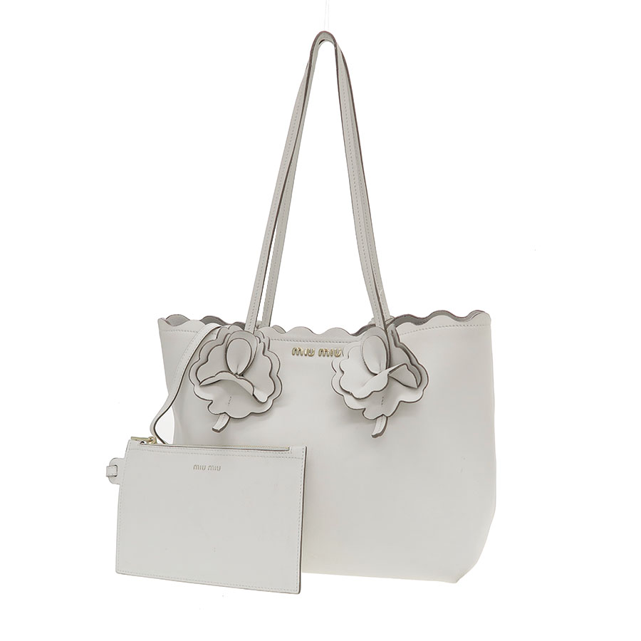 フラワートートポーチ付/アウトレット