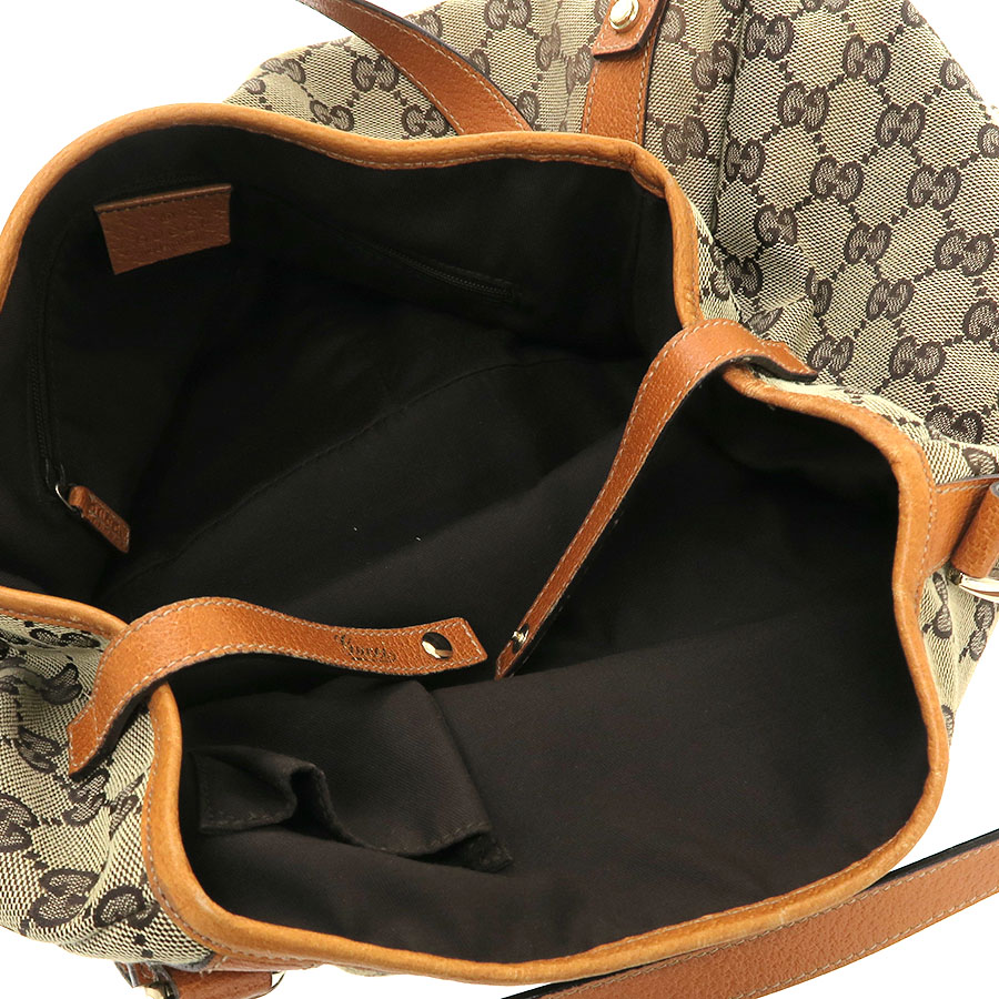 GUCCI GGキャンバス トートバッグ アビー　ブラウン GGキャンバス・アビートート/質屋 さのや ブランド 通販サイト
