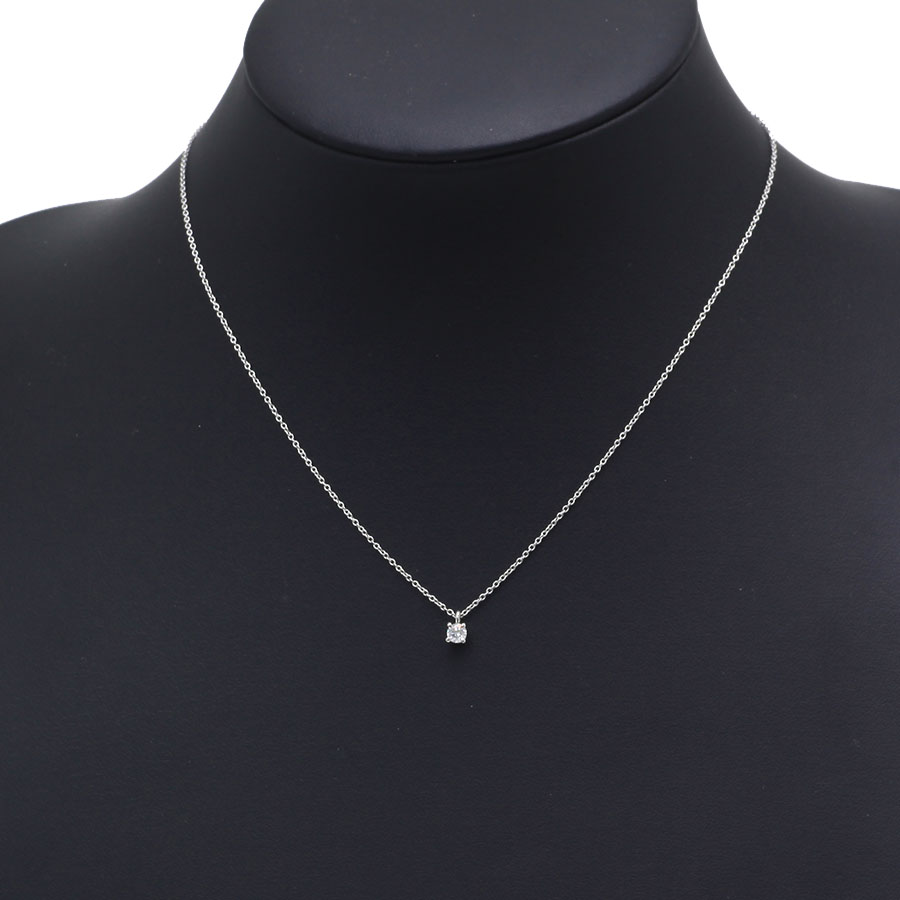 ソリティアダイヤネックレス/D0.17ct/質屋 さのや ブランド 通販