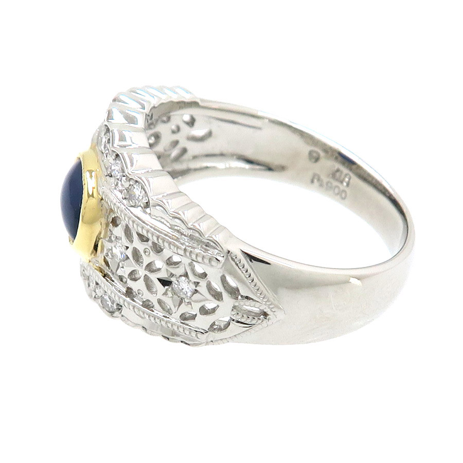 Pt900K18サファイアダイヤリング/質屋 さのや ブランド 通販サイト 