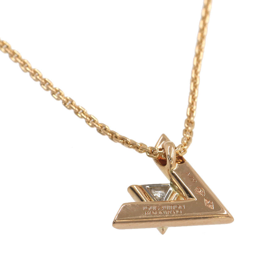 VUITTON ダイヤモンドネックレス ペンダント LV ヴォルトワンPM ペンダント LV ヴォルト ワン PM（ピンクゴールド×ダイヤモンド