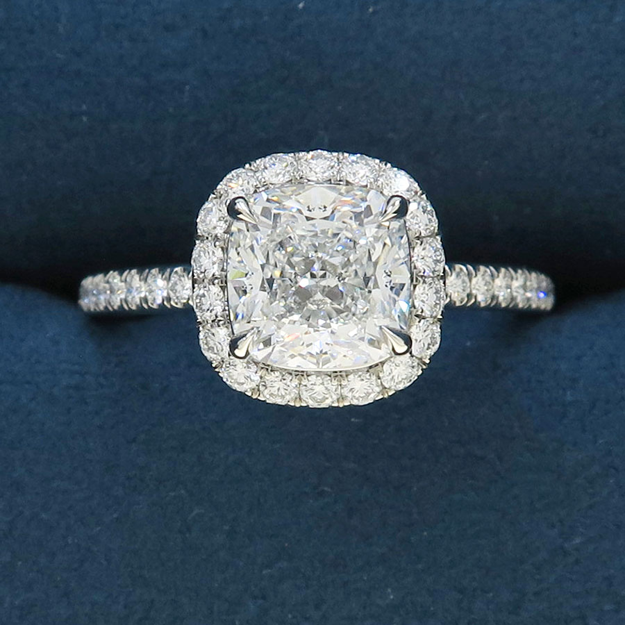 マイクロパヴェリング/D1.52ct/クッションカット
