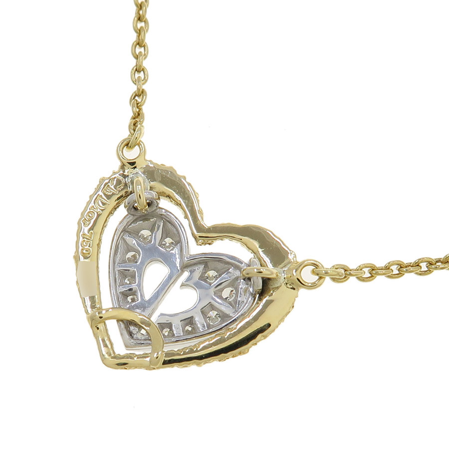 8SAM22【新品未使用】Dior ダブルチェーン ネックレス ハート 現状品 Dior ゴールド ダブルチェーン ネックレス 8SAM22【新品未使用】Dior