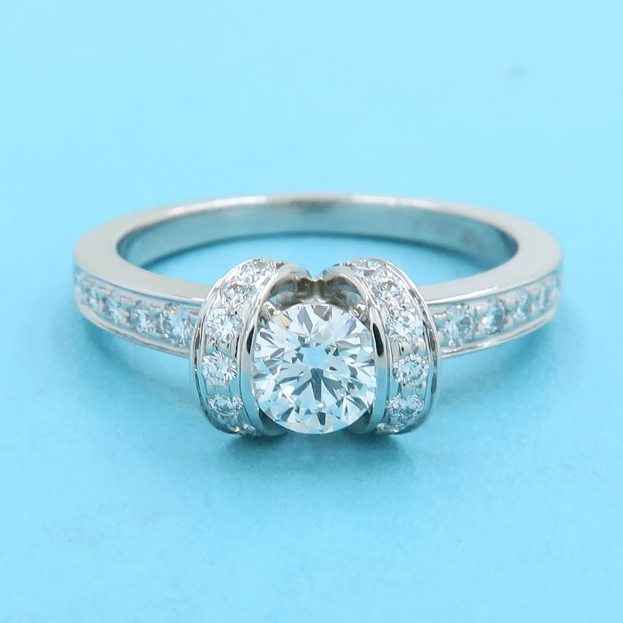 リボンダイヤリング/D0.39ct