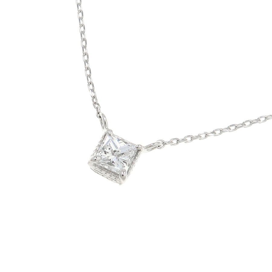 K18WGダイヤネックレス/D0.16ct