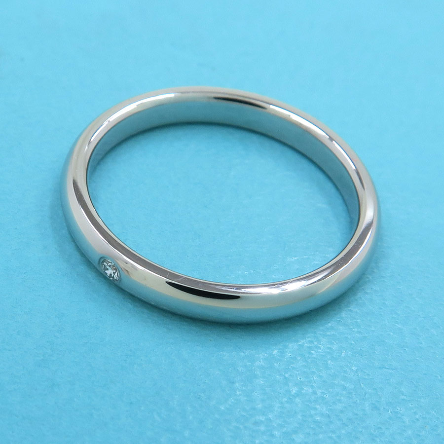 ティファニー 750 ダイヤ スタッキング バンド リング 定価19万 ティファニー 750 ダイヤ スタッキング バンド リング 定価19万