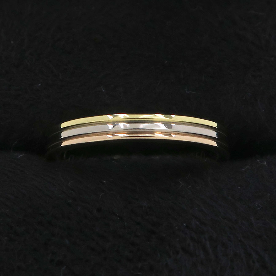 使用回数少✨ヴァンドーム ルイ カルティエ リング　幅2.5mm 名東】ヴァンドーム ルイ カルティエ ウェディングリング 幅2.5