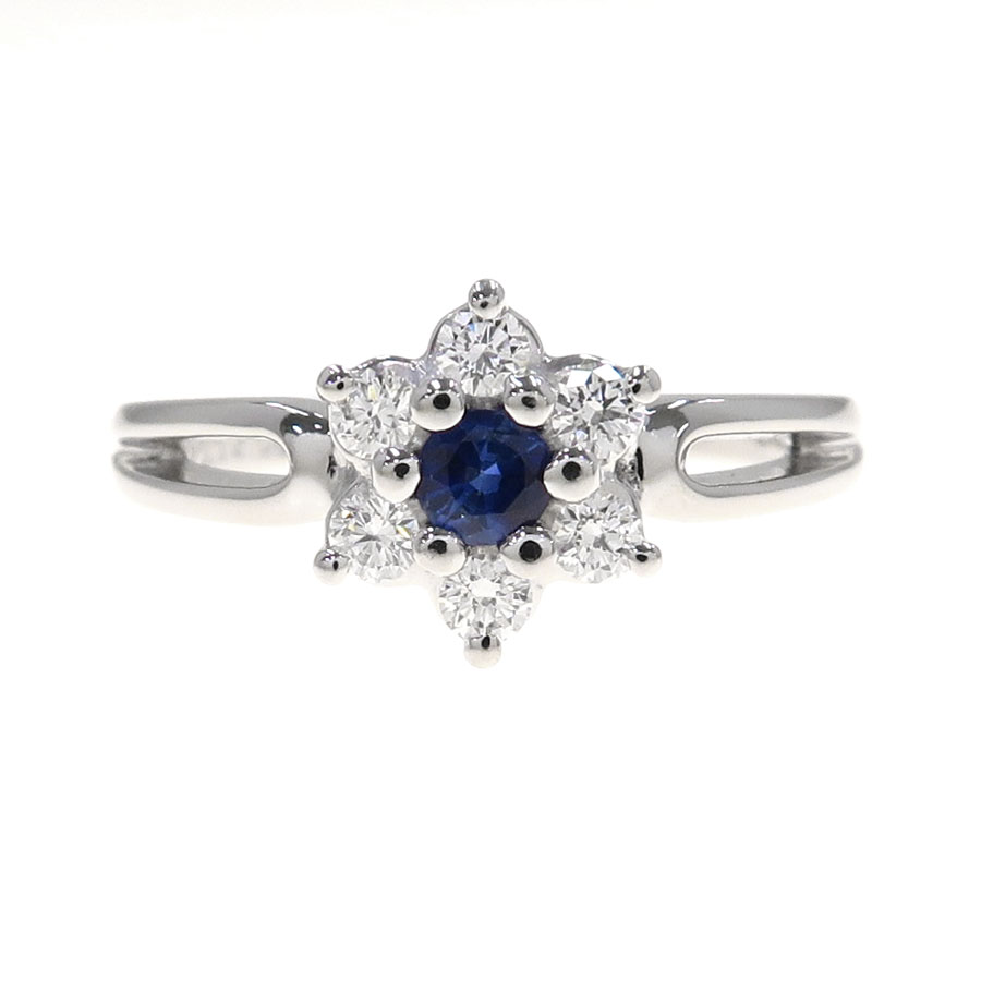 サファイアダイヤリング