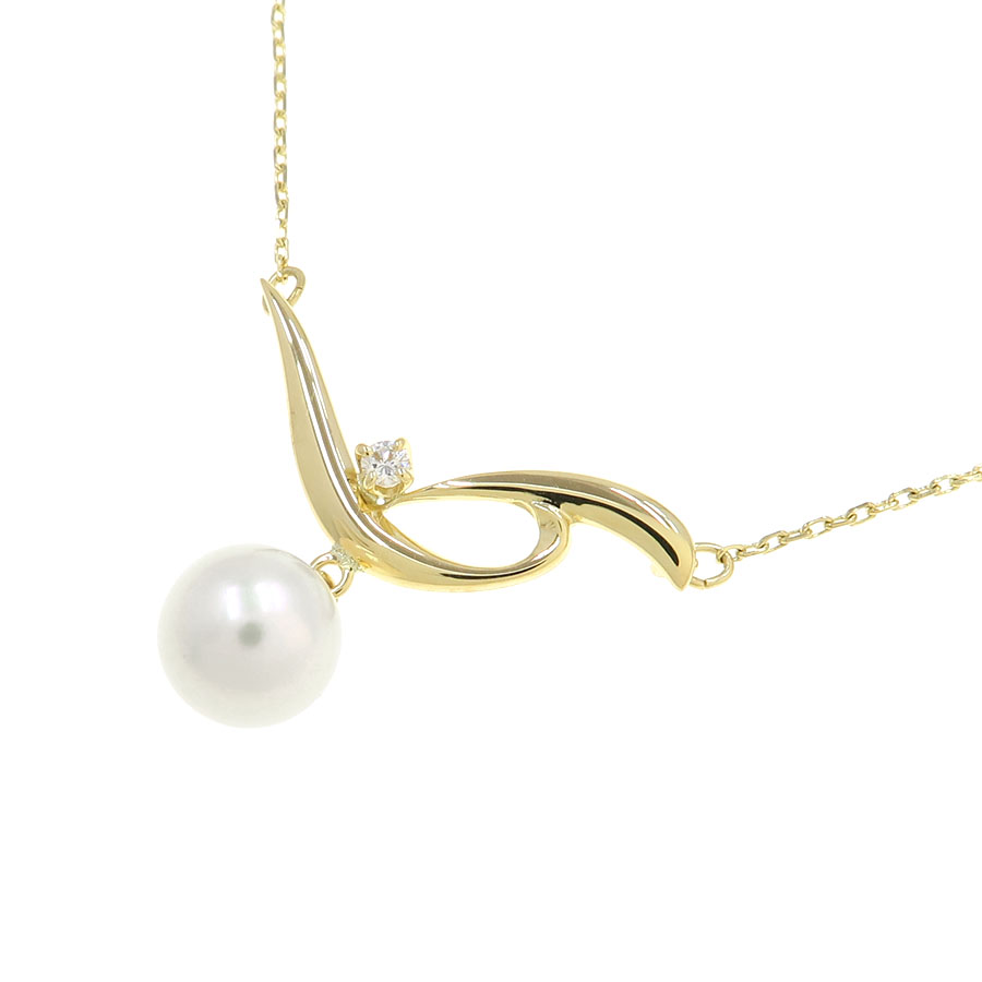 パールネックレス/アコヤ/1Pダイヤ