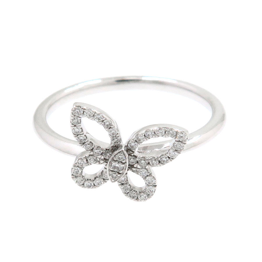 ミニバタフライシルエットダイヤモンドリング