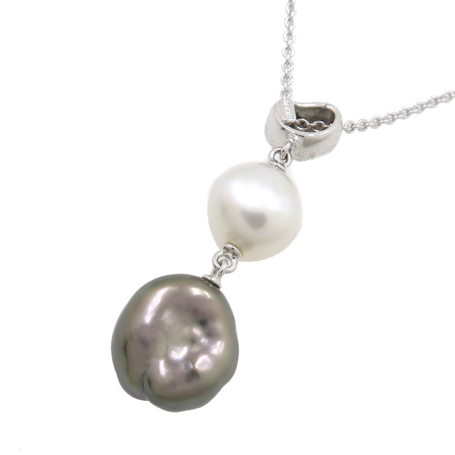 バロックパールネックレス/クロチョウ&シロチョウ/質屋 さのや