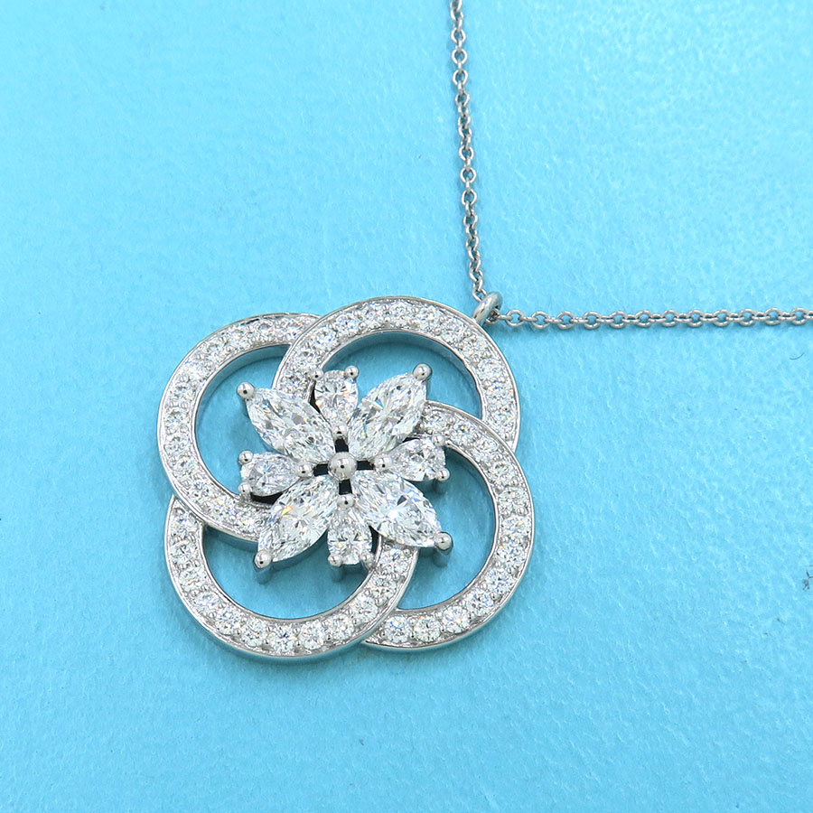 ビクトリアクラスターダイヤネックレス/ラージ