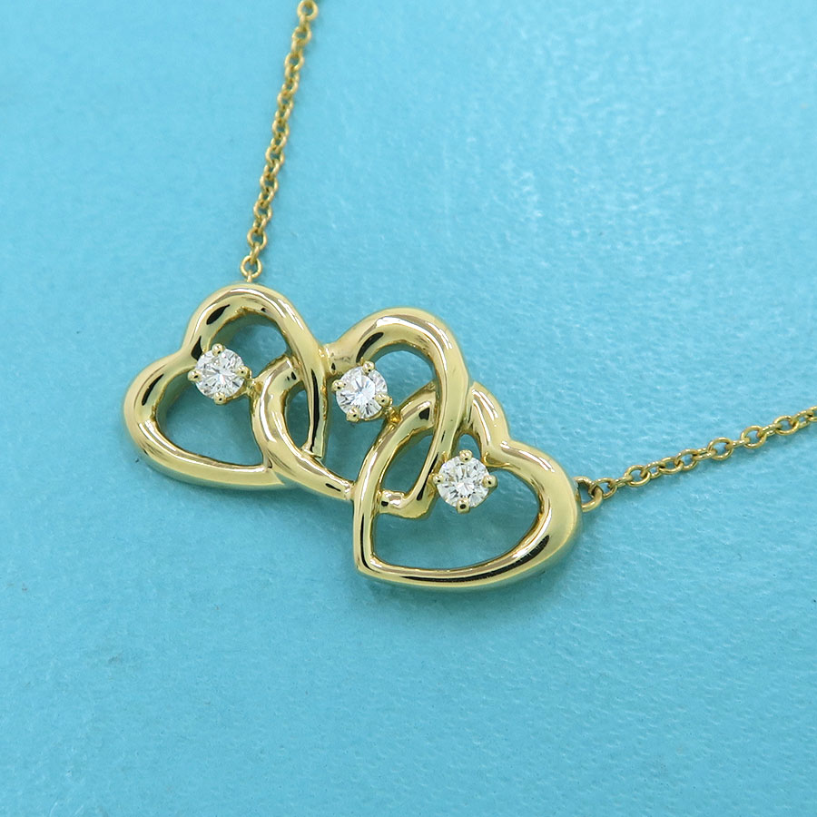 トリプルハートネックレス/ダイヤ3P