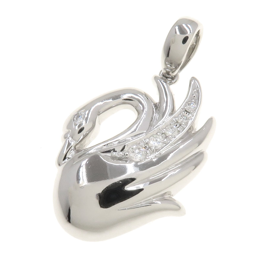 ダイヤペンダントトップ/スワン