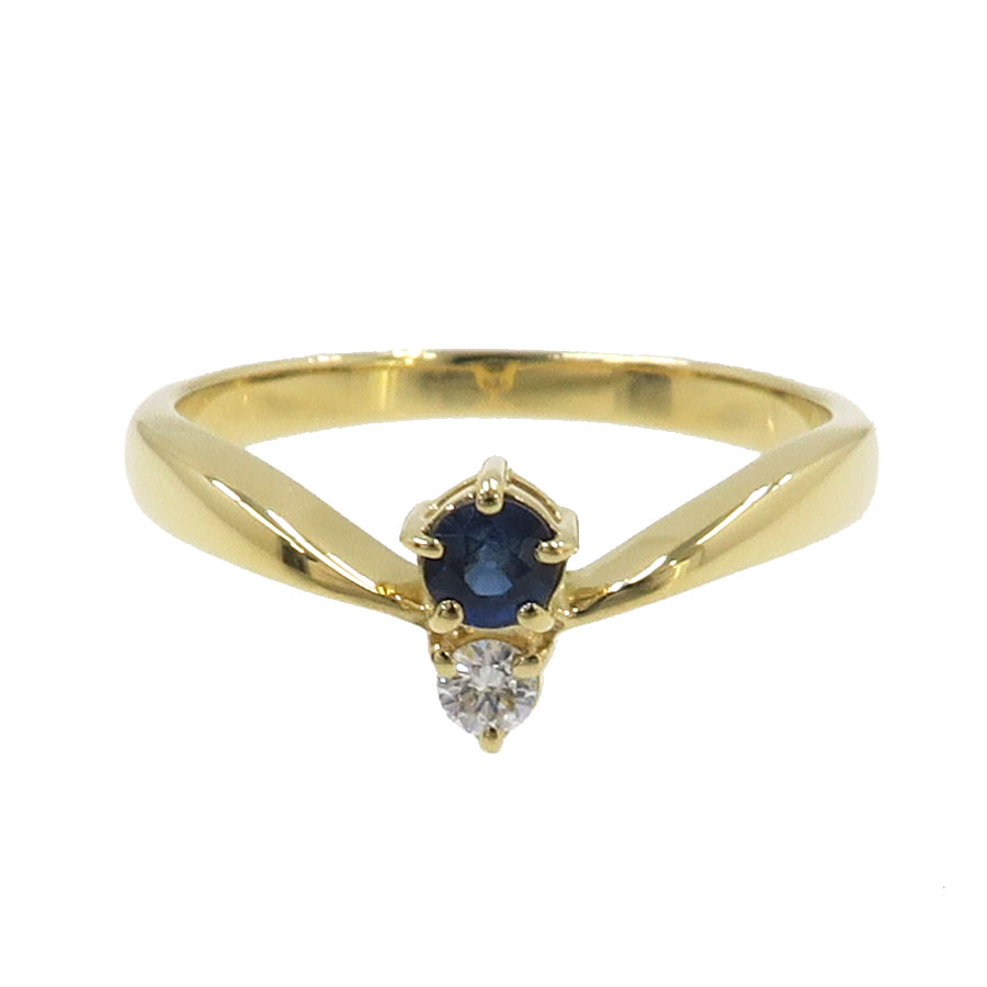 サファイアダイヤリング