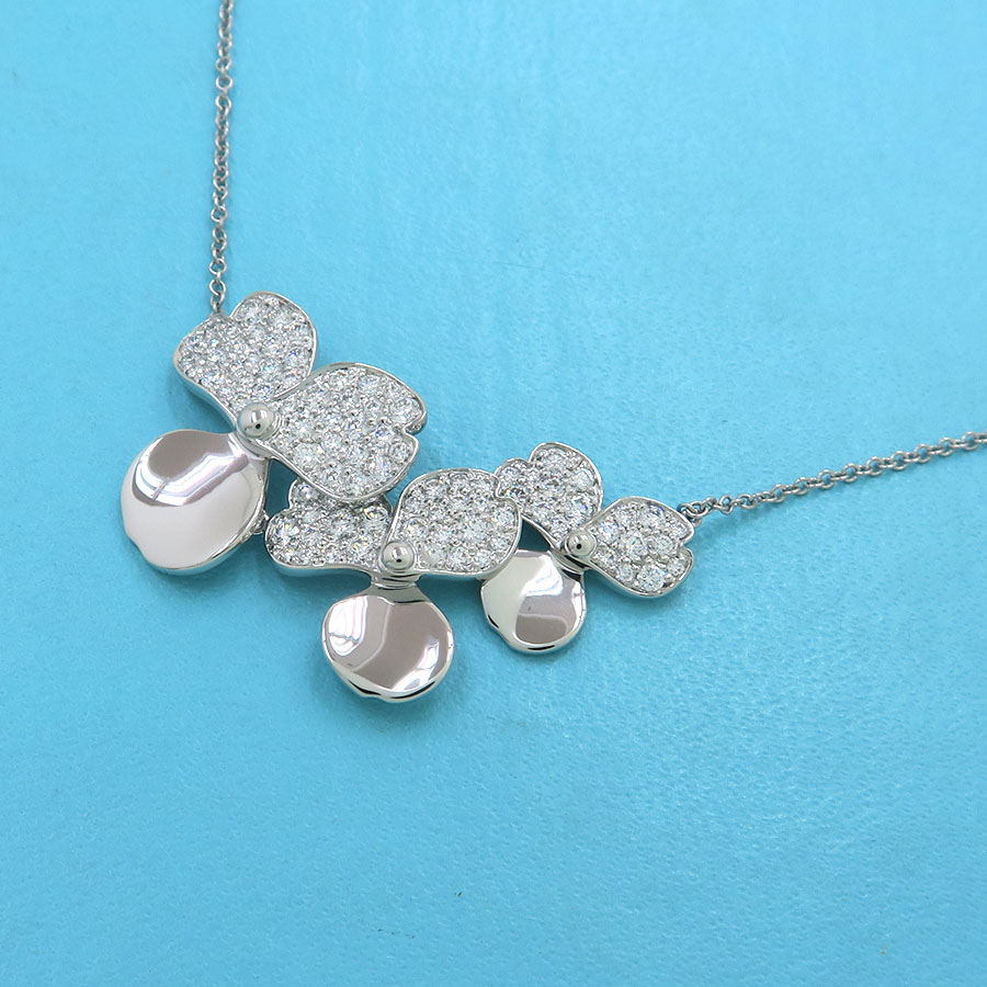 ペーパーフラワーダイヤネックレス