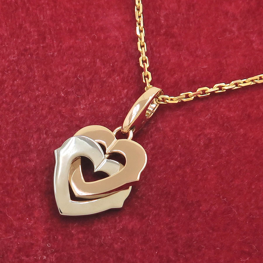 2ハートチャーム/チェーン付き