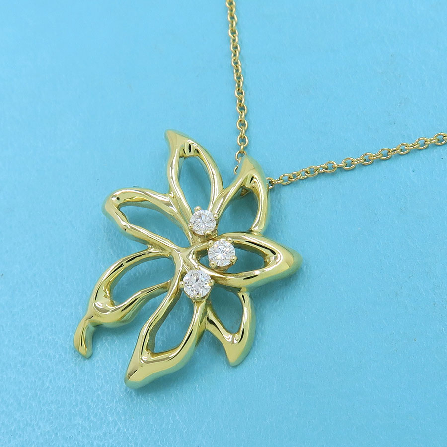 ダイヤネックレス/フラワー