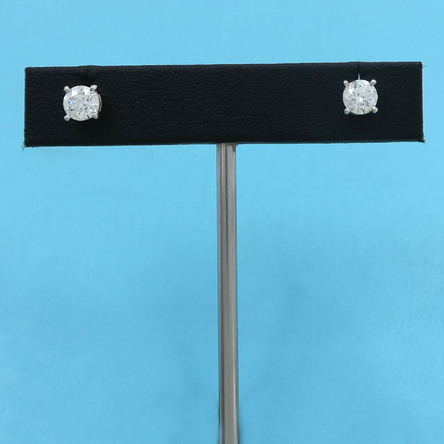 ソリティアダイヤピアス/合計約0.96ct