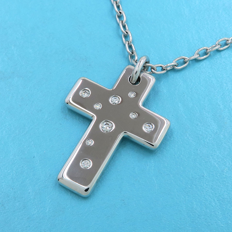 ダイヤドッツクロスネックレス