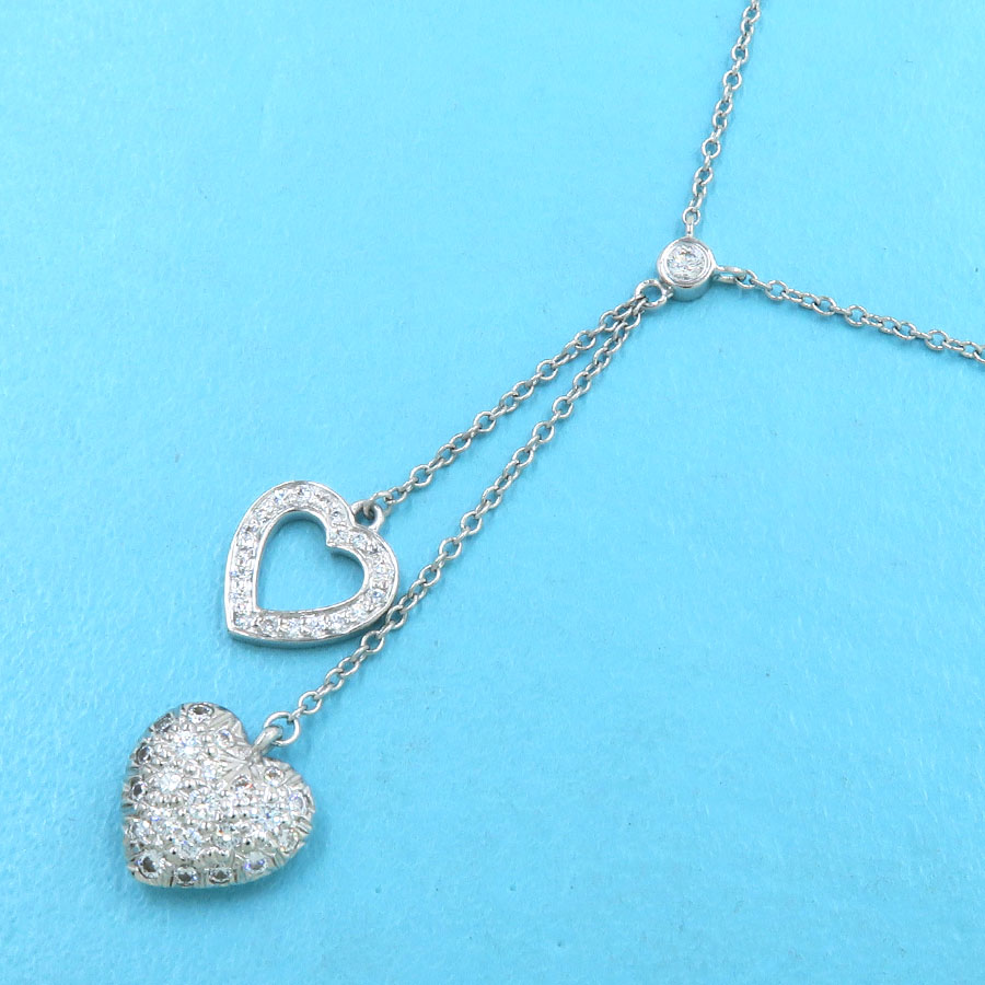 センチメンタルハートドロップダイヤネックレス