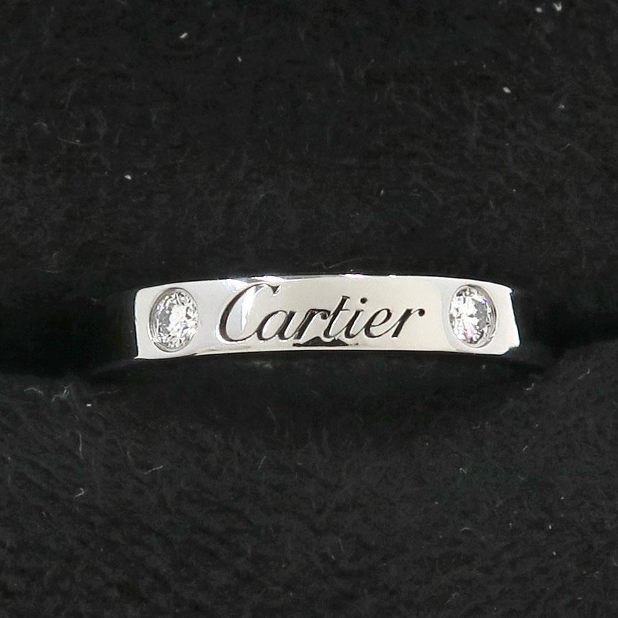 Cドゥカルティエリング/3MM/2Pダイヤ