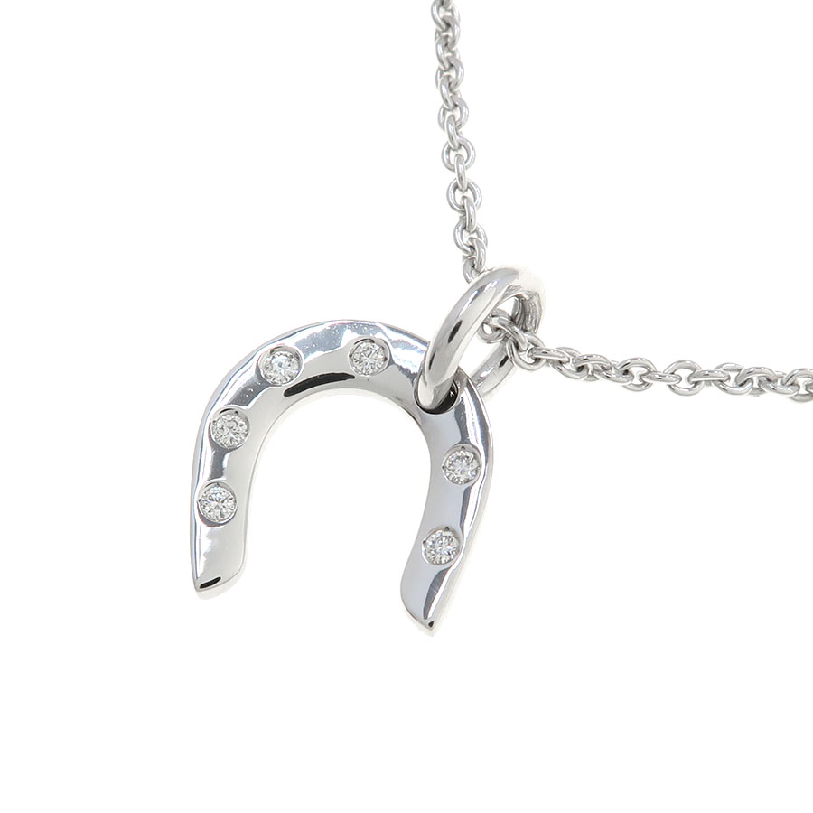 ホースシューネックレス/ダイヤ6P