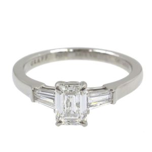 プロミスダイヤリング/エメラルドカット/0.85ct