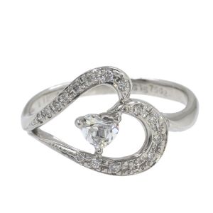 K18WGダイヤリング/D0.228/ハートシェイプ