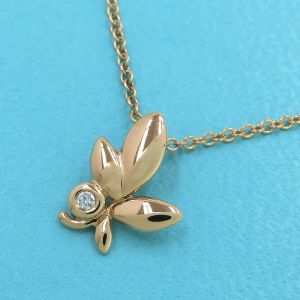 オリーブリーフネックレス/ダイヤ1P