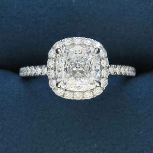 マイクロパヴェリング/D1.52ct/クッションカット