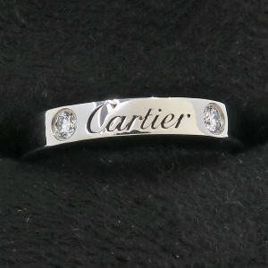Cドゥカルティエリング/3MM/2Pダイヤ