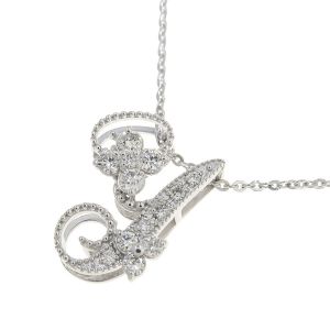 K18WGイニシャルダイヤネックレス/Y