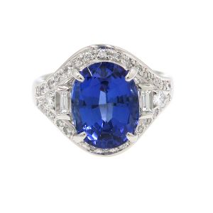 Pt900タンザナイトダイヤリング