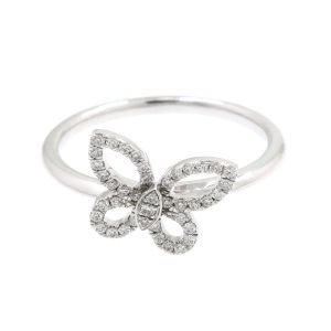 ミニバタフライシルエットダイヤモンドリング