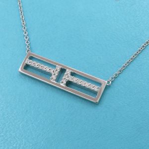 TTWOオープンホリゾンタルバーダイヤネックレス