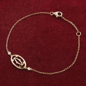 ロゴドゥーブルブレスレット/ダイヤ2P