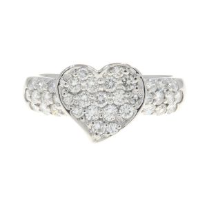 Pt900ダイヤリング/ハート