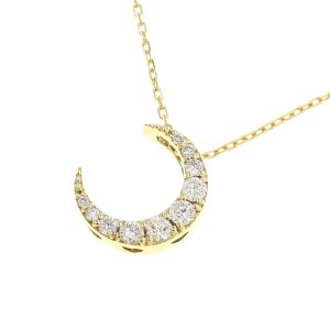 K18ダイヤネックレス/ムーン