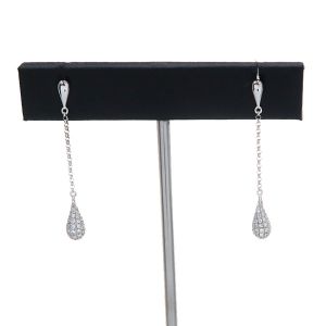 K18WGダイヤピアス