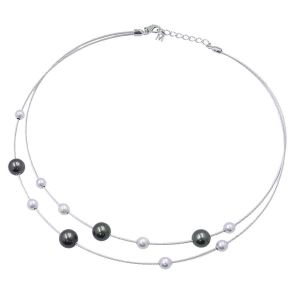 ジュエルズインモーションネックレス/アコヤ＆クロチョウ