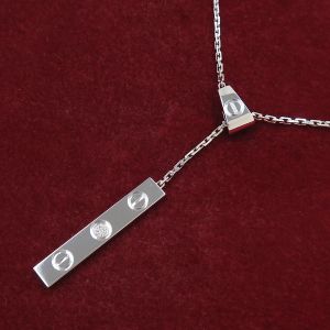 ラブYシェイプネックレス/ダイヤ1P