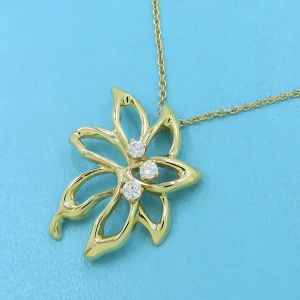 ダイヤネックレス/フラワー