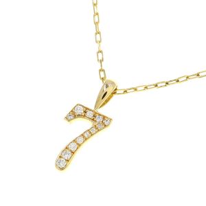 ダイヤモンドナンバーチャームネックレス/No7