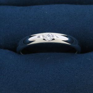 ラウンドマリッジリング/1Pダイヤ