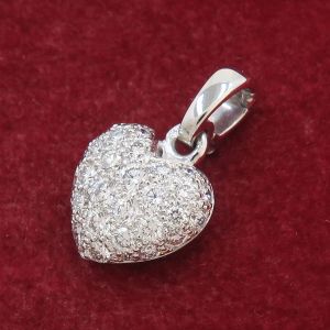 パヴェハートダイヤペンダントトップ/SM