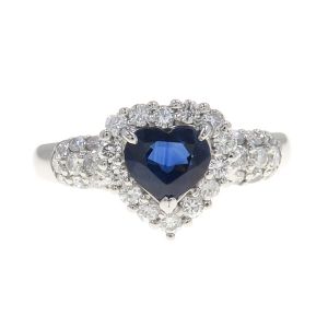 Pt900サファイアダイヤリング