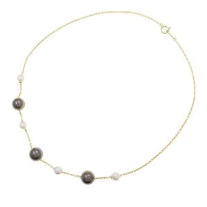 ジュエルズインモーションネックレス/アコヤ＆クロチョウ