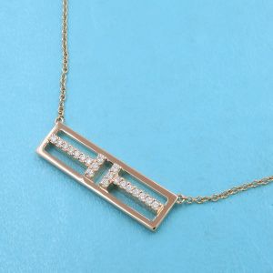 TTWOオープンホリゾンタルバーダイヤネックレス