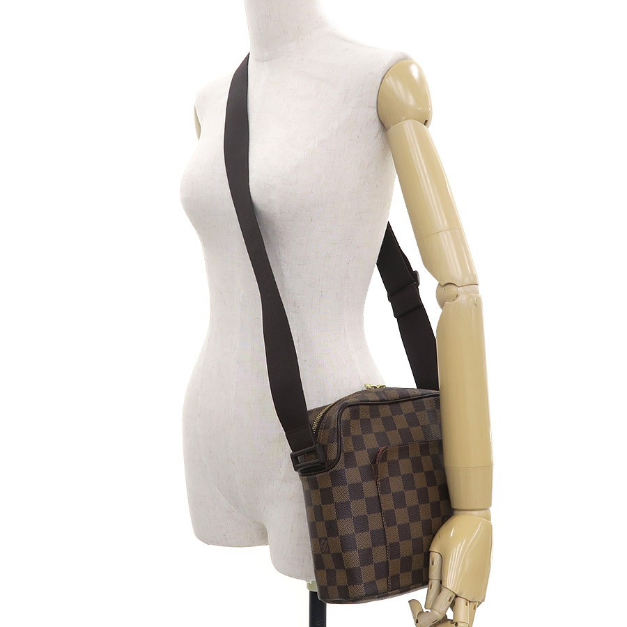 美品！ ルイヴィトン ダミエ オラフPM オラフ （美品）ルイヴィトン LOUISVUITTON PM ダミエ 茶